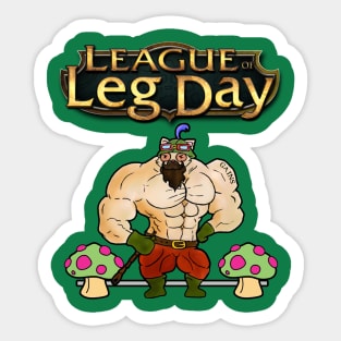 League of Leg Day Sticker